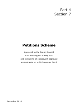 Petitions Scheme - West Sussex County Council