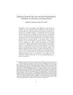 Criminal Forfeiture and the Sixth Amendment