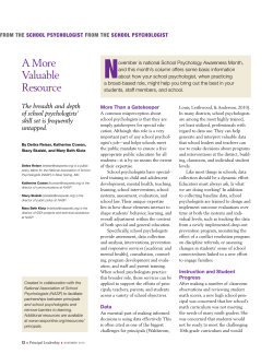 A More Valuable Resource - National Association of School