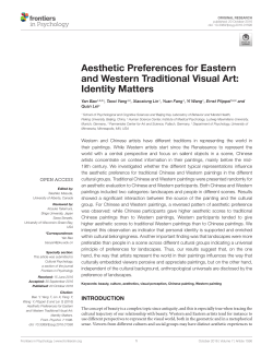 Aesthetic Preferences for Eastern and Western Traditional Visual Art