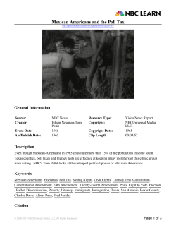 Mexican Americans and the Poll Tax