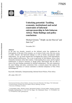 , 14 pages - World bank documents