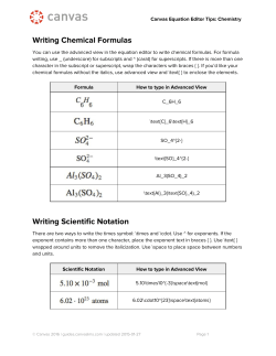 Chemistry Equation Editor