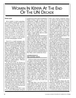 women in kenya at the end - Canadian Woman Studies