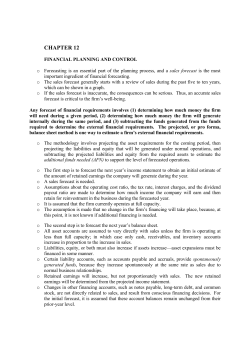 FINANCIAL PLANNING AND CONTROL