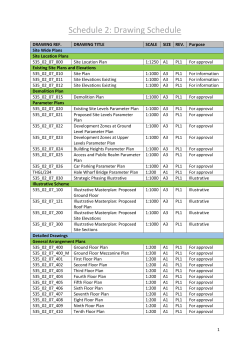 App Form Schedule 2 Drawing Schedule