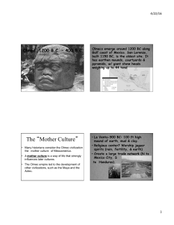 The &ldquo;Mother Culture&rdquo;