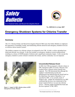 Safety Bulletin - Chemical Safety Board