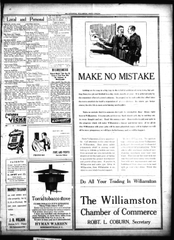 The Williamston - North Carolina Newspapers