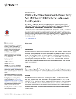 Increased Missense Mutation Burden of Fatty Acid Metabolism