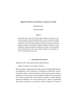 Objective Evidence and Absence: Comment on