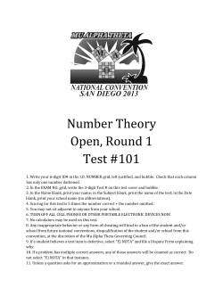 Test - Mu Alpha Theta