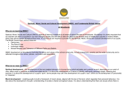 Spiritual, Moral, Social and Cultural Development (SMSC) and