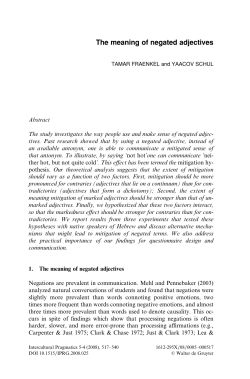 The meaning of negated adjectives