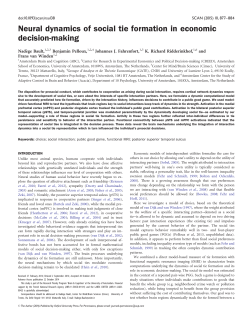 Neural dynamics of social tie formation in economic decision