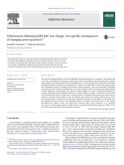 Enforcement following 0.08% BAC law change: Sex