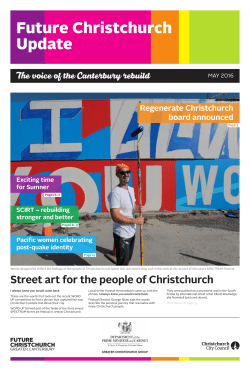 Future Christchurch Update - May 2016