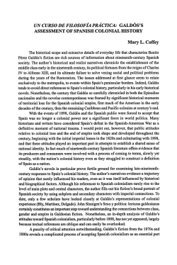 "Un curso de Filosofía Práctica": Galdós`s Assessment of Spanish