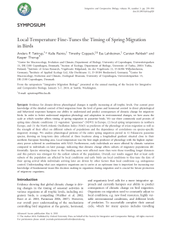Local Temperature Fine-Tunes the Timing of Spring Migration in Birds