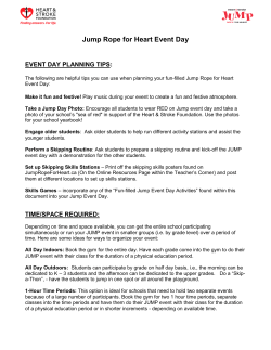 Jump Rope for Heart Event Day