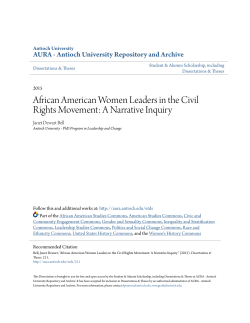 African American Women Leaders in the Civil Rights Movement: A