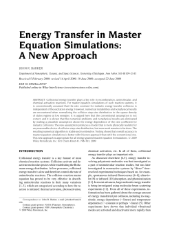 Energy Transfer in Master Equation Simulations: A New