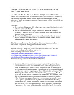 lesson plan: understanding empire, colonialism and imperialism