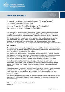 Economic, Social and Civic Contributions of First and Second