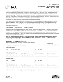 A11746 - TIAA-CREF Funds Account Services Form (Non IRA