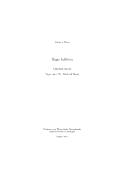 Higgs Inflatie - Theoretical High