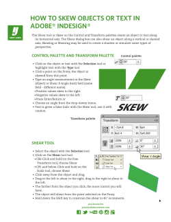 how to skew objects or text in adobe&reg; indesign