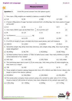 Measurement - StudyChamp