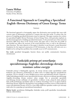 Laura Mrhar A Functional Approach to Compiling a Specialized