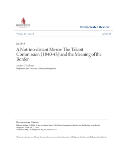 A Not-too-distant Mirror: The Talcott Commission (1840-43)