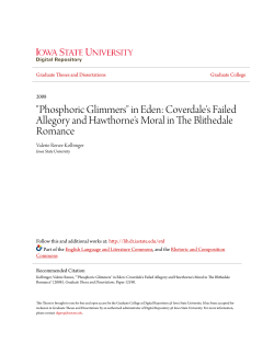 "Phosphoric Glimmers" in Eden: Coverdale`s Failed Allegory and