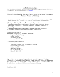 Effects of a Short Duration, High Dose Contact Improvisation Dance