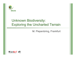 Unknown Biodiversity: Exploring the Uncharted Terrain Unknown