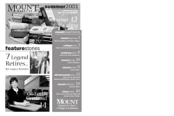 Mount Magazine Summer 2001 - Mount St. Mary`s University