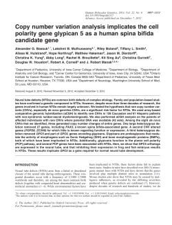 Copy number variation analysis implicates the cell polarity gene