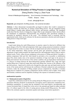 Numerical Simulation of Filling Process in Large Steel
