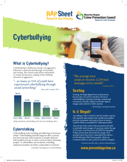 Cyberbullying - Waterloo Region Crime Prevention Council