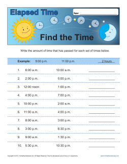 Find the Time | Elapsed Time Worksheets for 1st and 2nd Grade