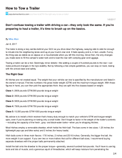 How to Tow a Trailer - Vintage Camper Trailers Magazine