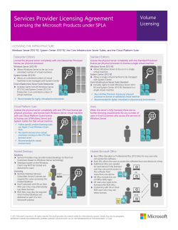 Services Provider Licensing Agreement
