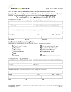 prp referral form - Advocate Support Services Inc