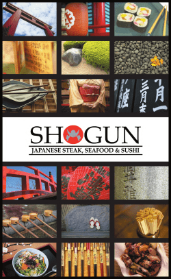 Shogun Menu - Shogun Bistro