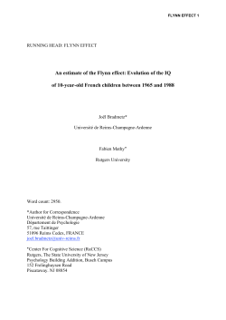An estimate of the Flynn effect: Evolution of the IQ of 10