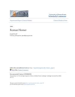 Roman Homer - ScholarlyCommons