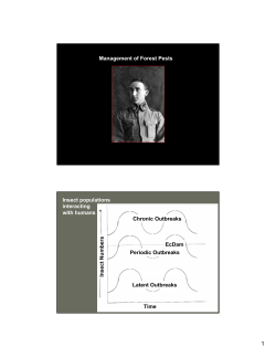 Management of Forest Pests Periodic Outbreaks Insect populations