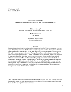 Pugnacious Presidents: Democratic